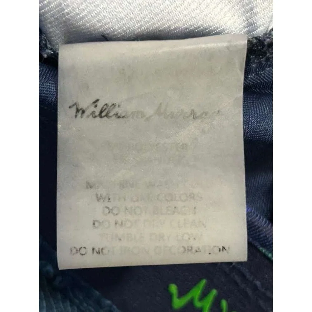 William Murray Golf Shorts Mens 40 Navy Blue Map Print Straight Fit Resort Sport
